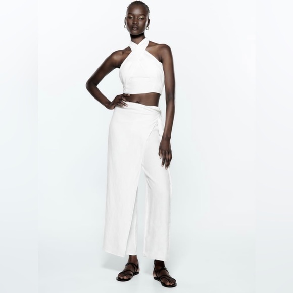 Zara linen pareo pants - Picture 3 of 10